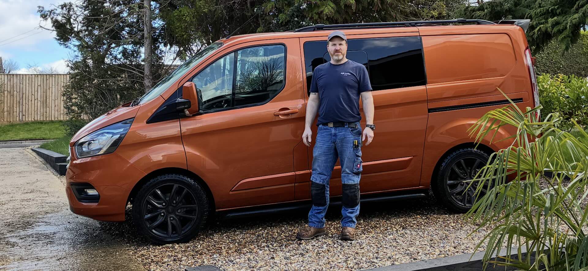 Andy Kingshott of AJK Locks with the company locksmith van in Oxfordshire